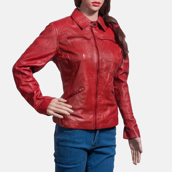 Tomachi Red Leather Jacket