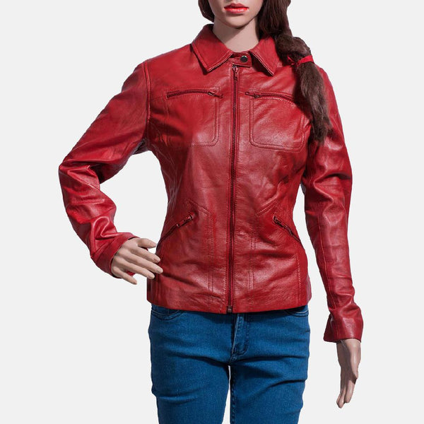 Tomachi Red Leather Jacket