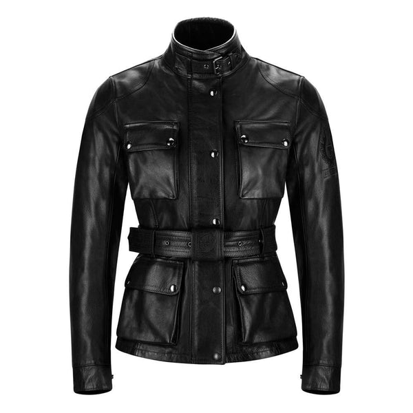 BELSTAFF TRIALMASTER PRO LEATHER LADIES JACKET - BLACK