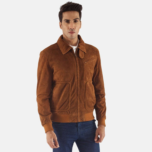 Tomchi Tan Suede Leather Jacket