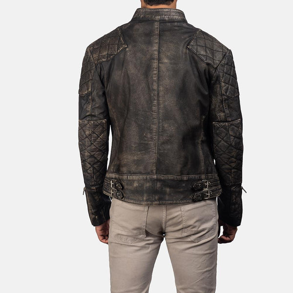 Gatsby Distressed Brown Leather Jacket