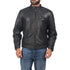 Solemn Black Leather Biker Jacket