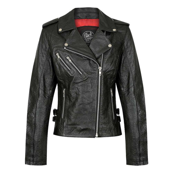 BLACK ARROW GYPSY LEATHER JACKET - BLACK