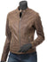 Camrose Brown Leather Moto Jacket