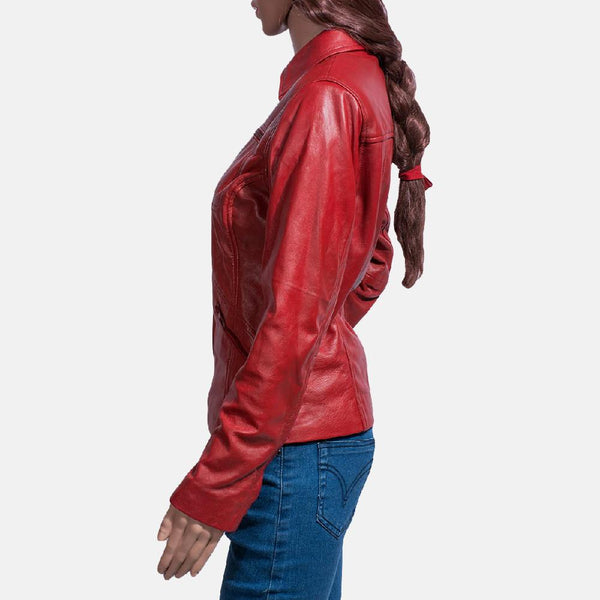 Tomachi Red Leather Jacket