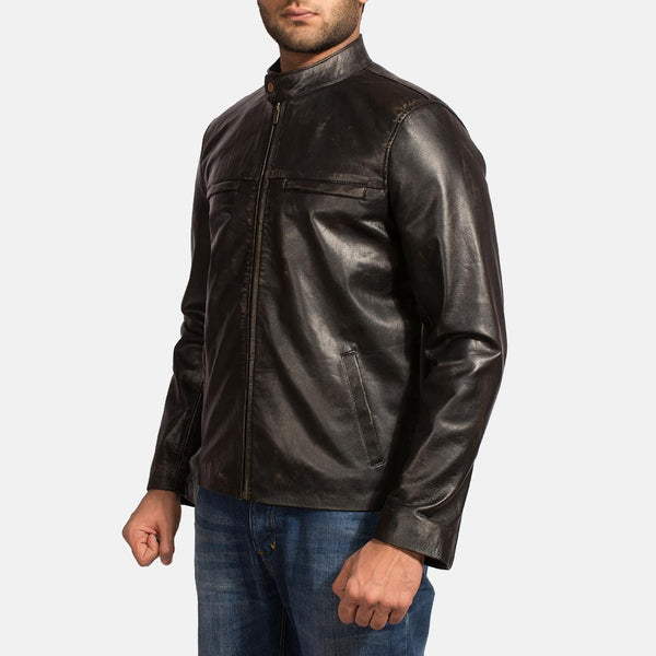 Liberty Black Leather Biker Jacket