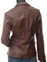 Brooks Brown Womens Leather Blazer Jacket