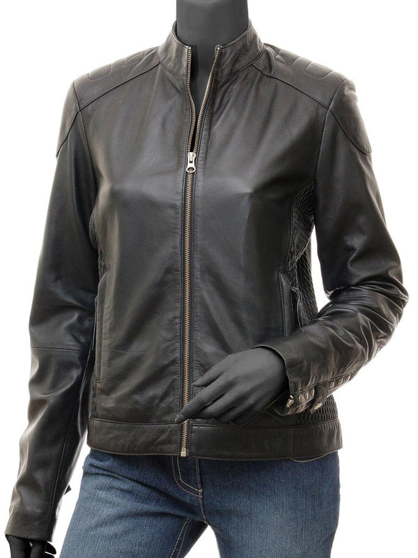 Haley Women's Leather Moto Jacket