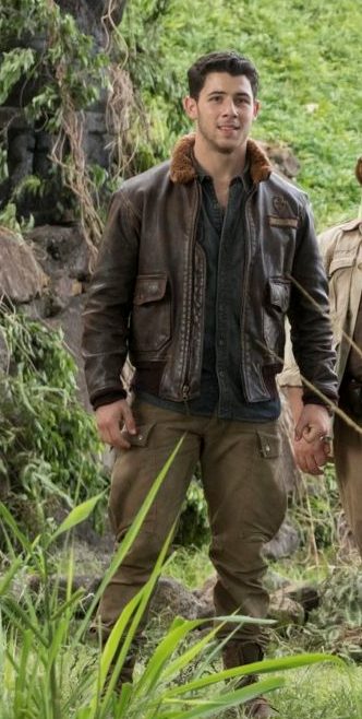 Jumanji 2 Nick Jonas Bomber Leather Jacket