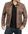 Solomon Suede Leather Jacket Mens