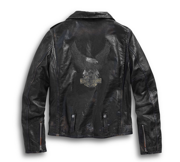 Women's Wild Distressed Leather Biker Jacket