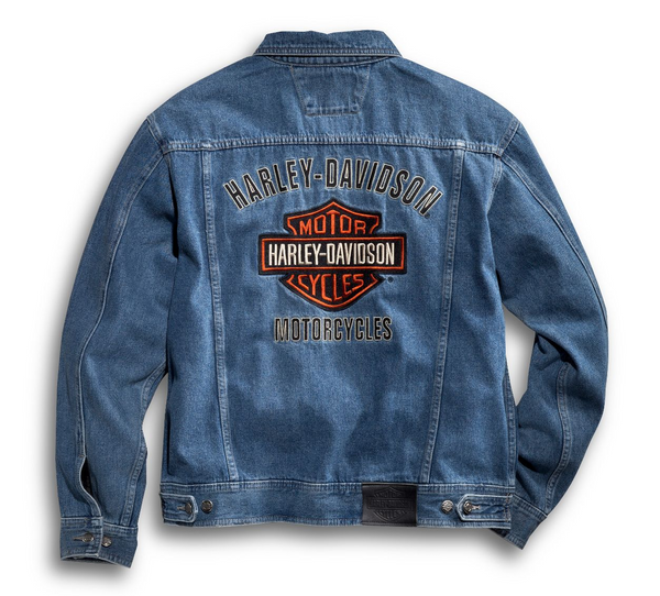 Men's Bar & Shield Logo Denim Jacket