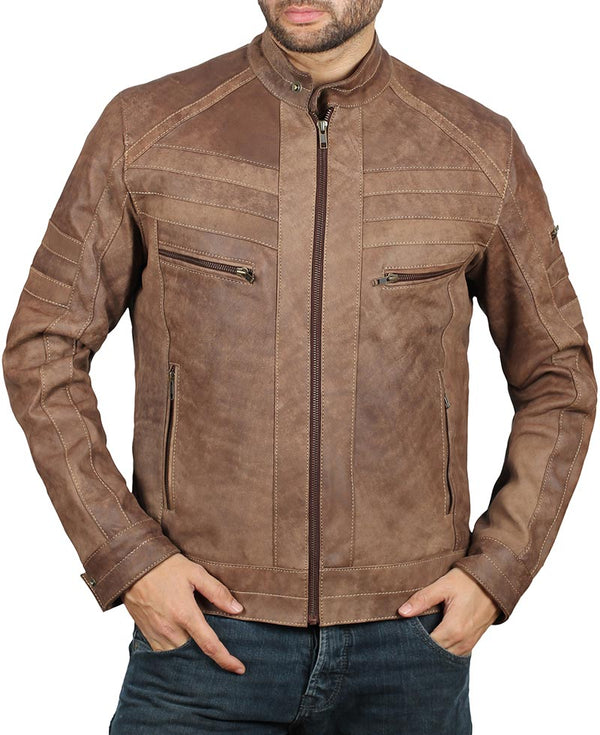 Douglas Brown Suede Leather Jacket Mens