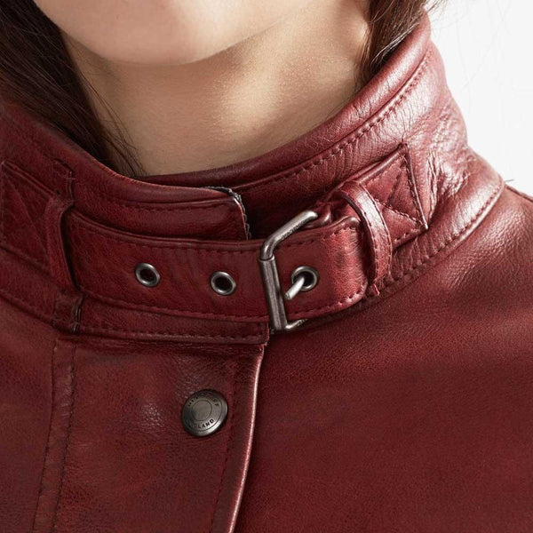 BELSTAFF TRIALMASTER PRO LEATHER LADIES JACKET - RED