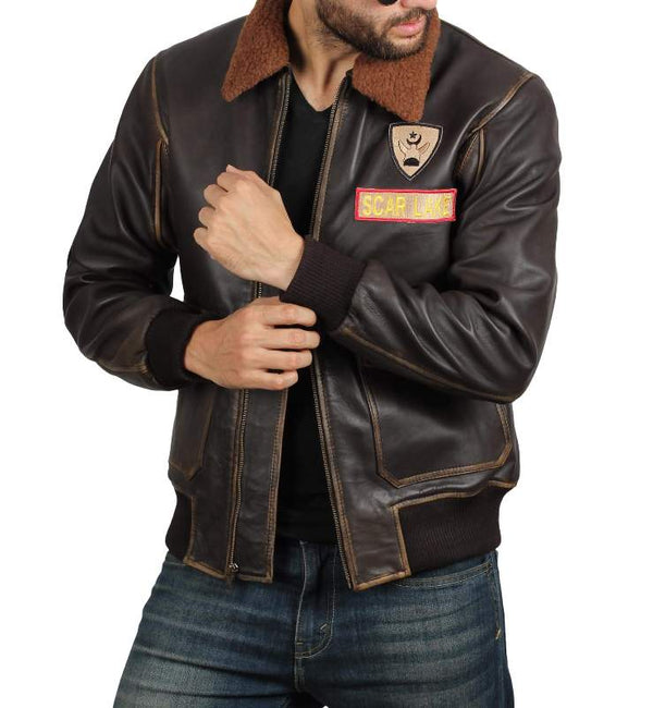 Jumanji 2 Nick Jonas Bomber Leather Jacket