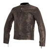 ALPINESTARS OSCAR BRASS LEATHER JACKET - BROWN