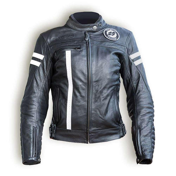 GARIBALDI MOKA LADIES LEATHER JACKET - BLACK