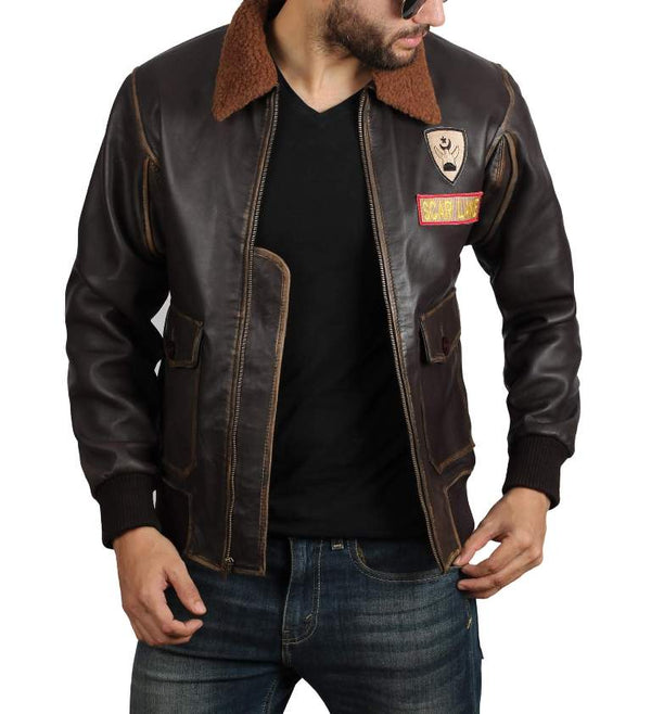 Jumanji 2 Nick Jonas Bomber Leather Jacket