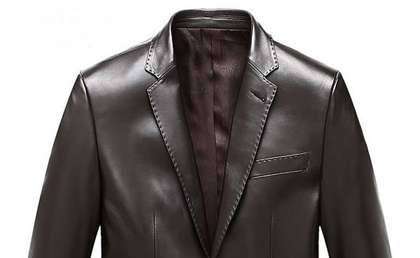 Brandon Mens Brown Leather Blazer Jacket