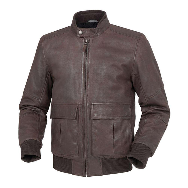 TUCANO URBANO ICEMAN LEATHER JACKET - BROWN