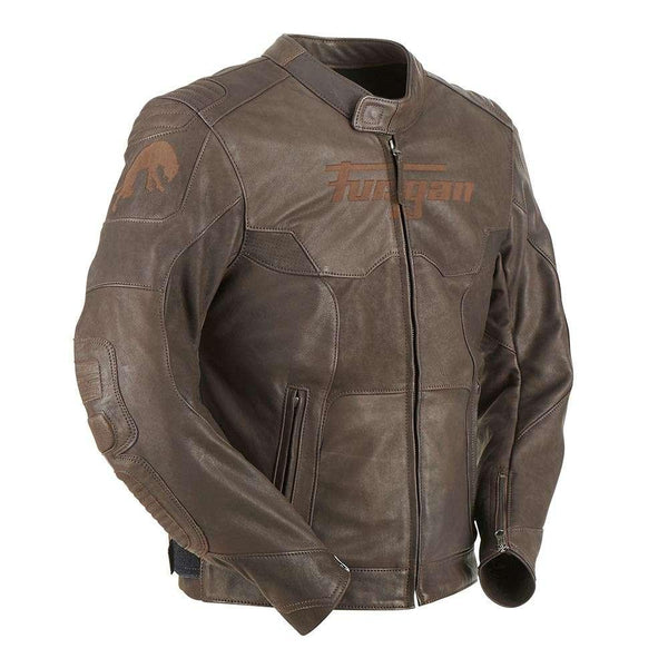 FURYGAN STUART LEATHER JACKET - BROWN