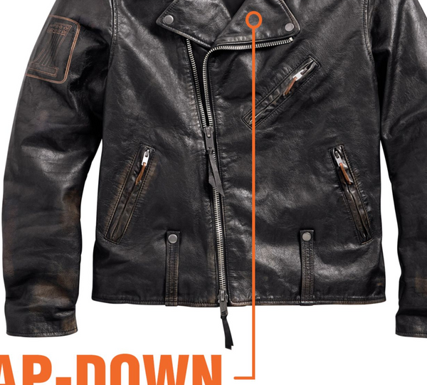 Men's Master Distressed Leather Biker Jacket