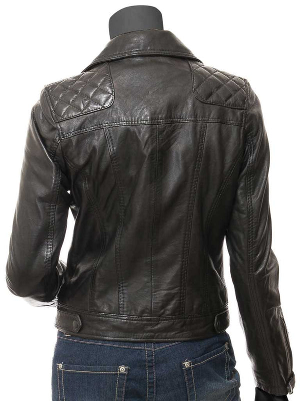 Kimberley Black Ladies Moto Jacket