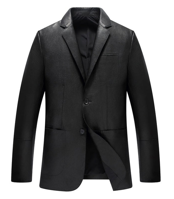 Caledon Real Lambskin Black Leather Blazer for Men