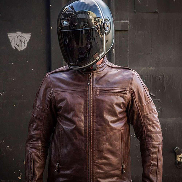 ROLAND SANDS DESIGN RS SIGNATURE RONIN LEATHER JACKET - TOBACCO