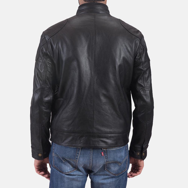 Krypton Black Leather Jacket