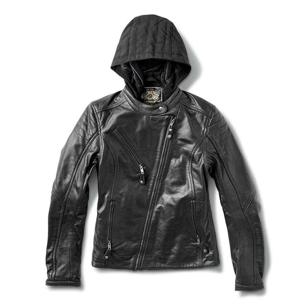 ROLAND SANDS DESIGN MIA LADIES LEATHER JACKET - BLACK