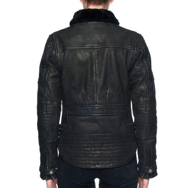 BLACK ARROW NIGHT HAWK LEATHER JACKET - BLACK