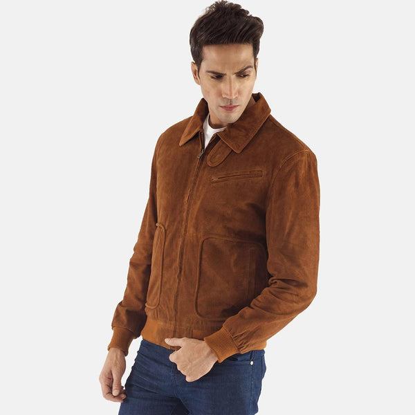 Tomchi Tan Suede Leather Jacket