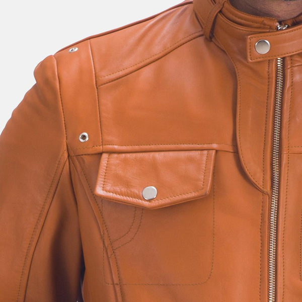 Hans Tan Brown Leather Jacket