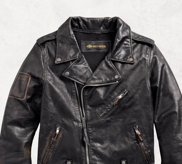 Men's Master Distressed Leather Biker Jacket