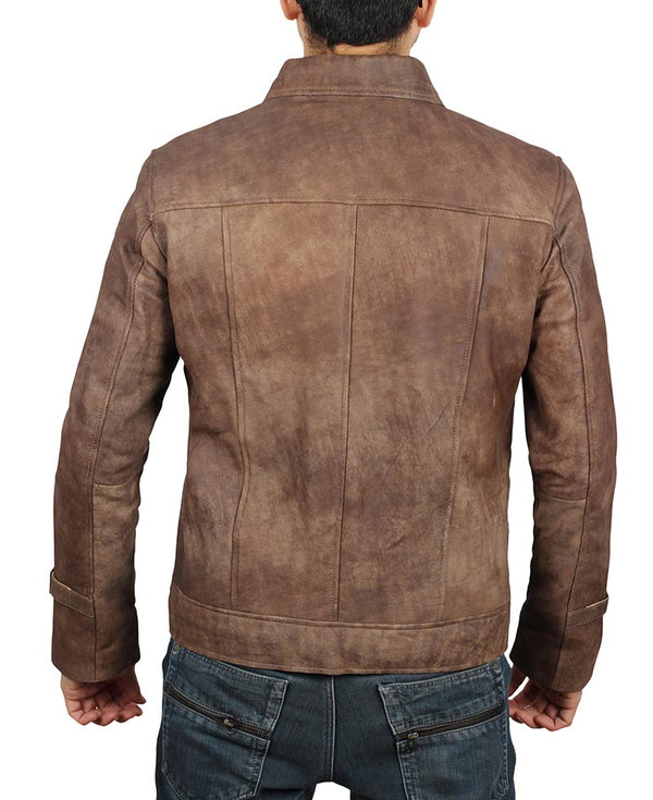 Solomon Suede Leather Jacket Mens