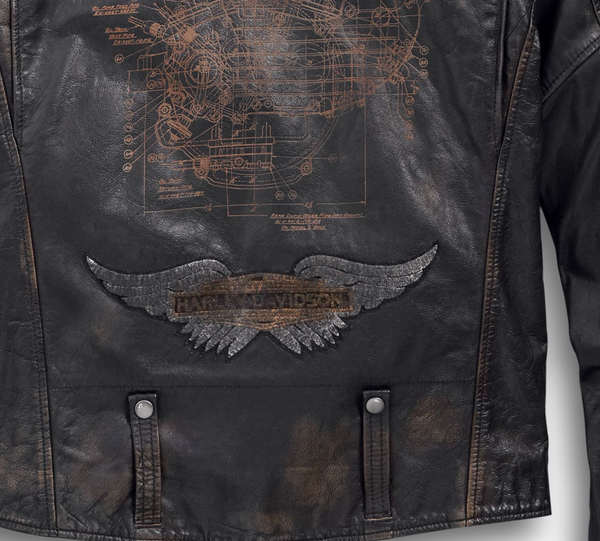 Men's Master Distressed Leather Biker Jacket