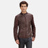 Blix Bono Maroon Leather Biker Jacket