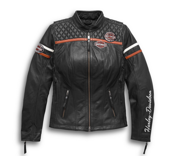 Women's Miss Enthusiast H-D® Triple Vent System™ Leather Jacket