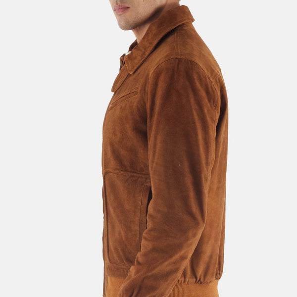 Tomchi Tan Suede Leather Jacket