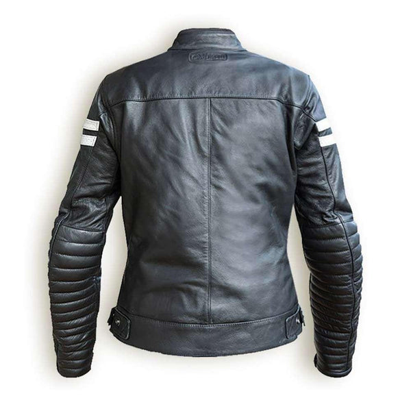 GARIBALDI MOKA LADIES LEATHER JACKET - BLACK