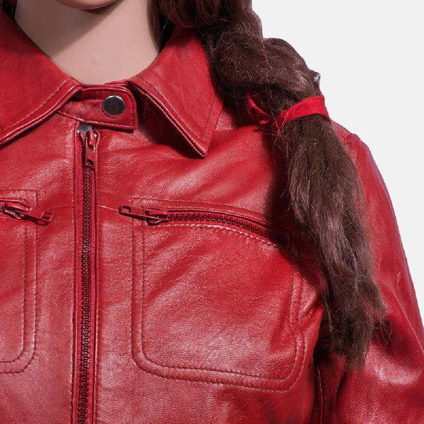 Tomachi Red Leather Jacket