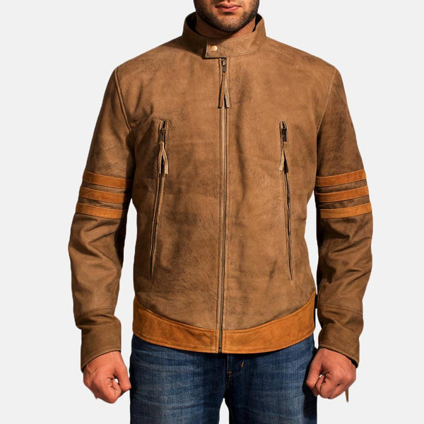 Wolf Brown Leather Jacket