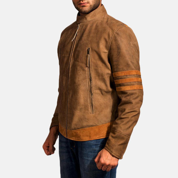 Wolf Brown Leather Jacket