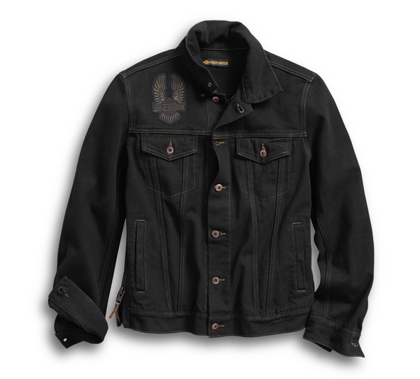 Men's Eagle Appliqué Denim Jacket