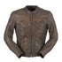 FURYGAN STUART LEATHER JACKET - BROWN