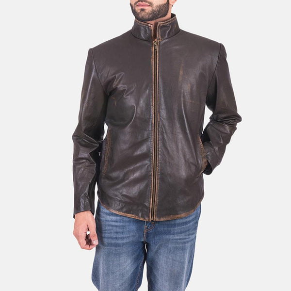 Bikerson Distressed Brown Jacket