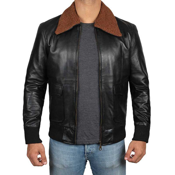 Jumanji 2 Nick Jonas Bomber Leather Jacket