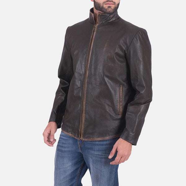 Bikerson Distressed Brown Jacket